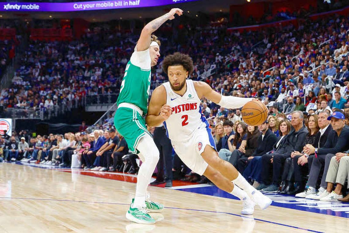 Pistons use 23-0 burst to rally past Celtics in opener