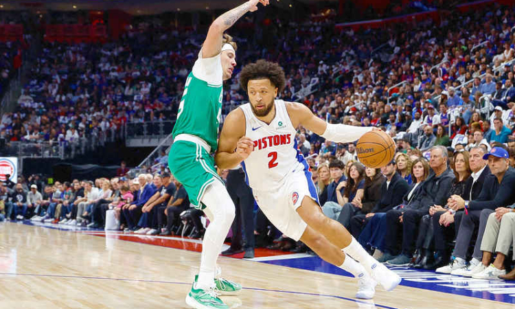 Pistons use 23-0 burst to rally past Celtics in opener