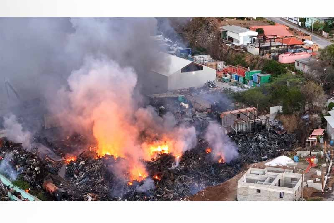 Blaze at scrapyard  forced evacuations