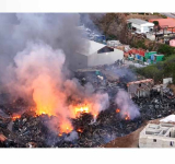 Blaze at scrapyard  forced evacuations