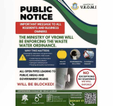 VROMI is warning against  illegal wastewater discharge