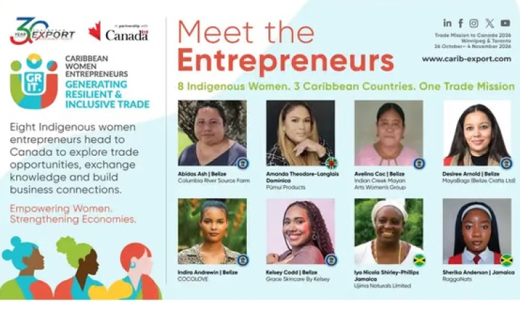 Caribbean Indigenous women entrepreneurs set to explore  new trade opportunities in Canada through GRIT Mission