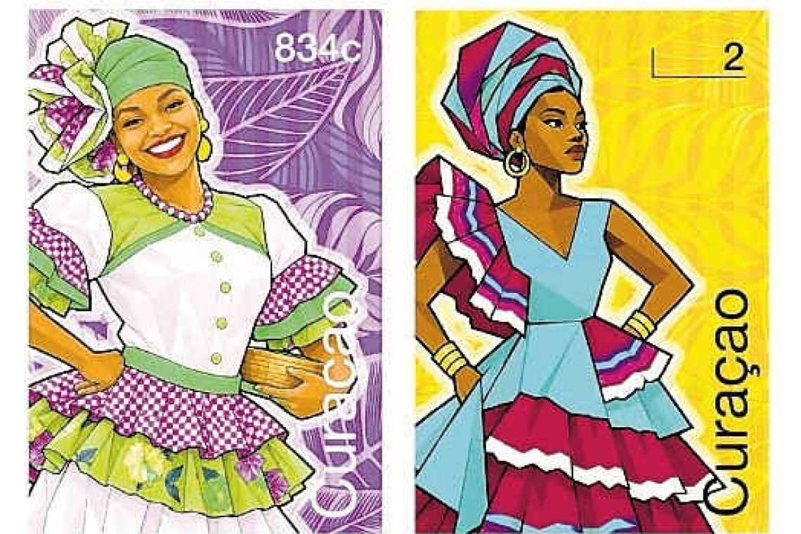 Stamp series on  traditional attire