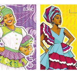 Stamp series on  traditional attire